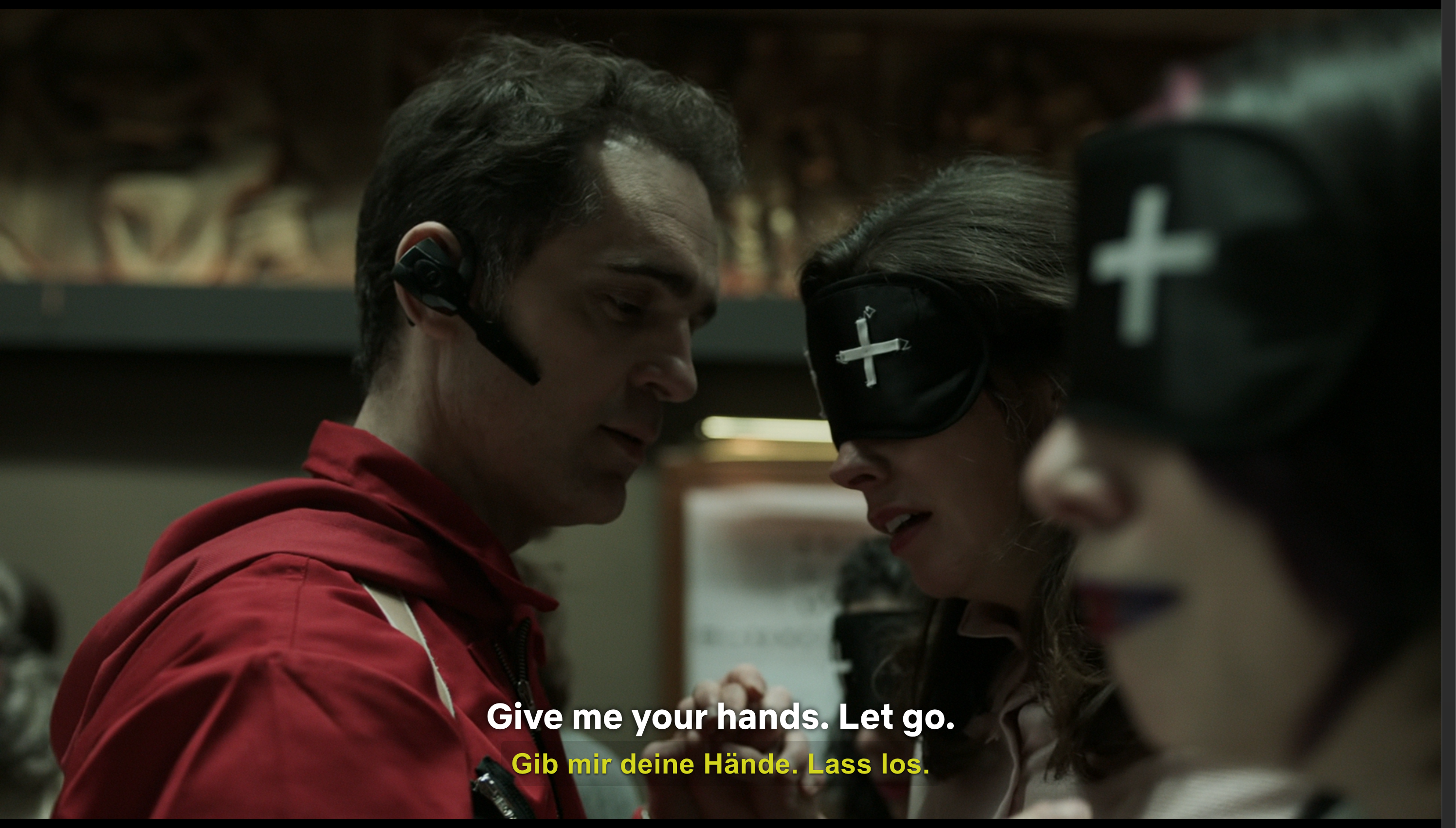 2Subs showing English and German subtitles on a Netflix scene
